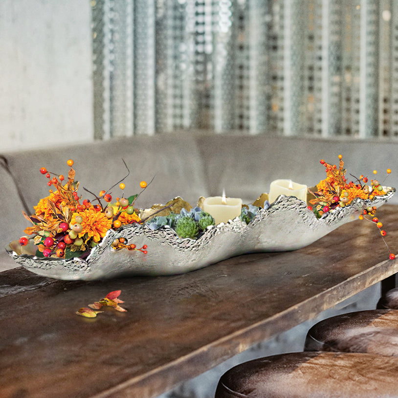Glacial Platter Candle Holder | Galore Home: Luxury Home Decor, Elegant Home Furnishings, Stylish Home Accents & Contemporary Home Accessories