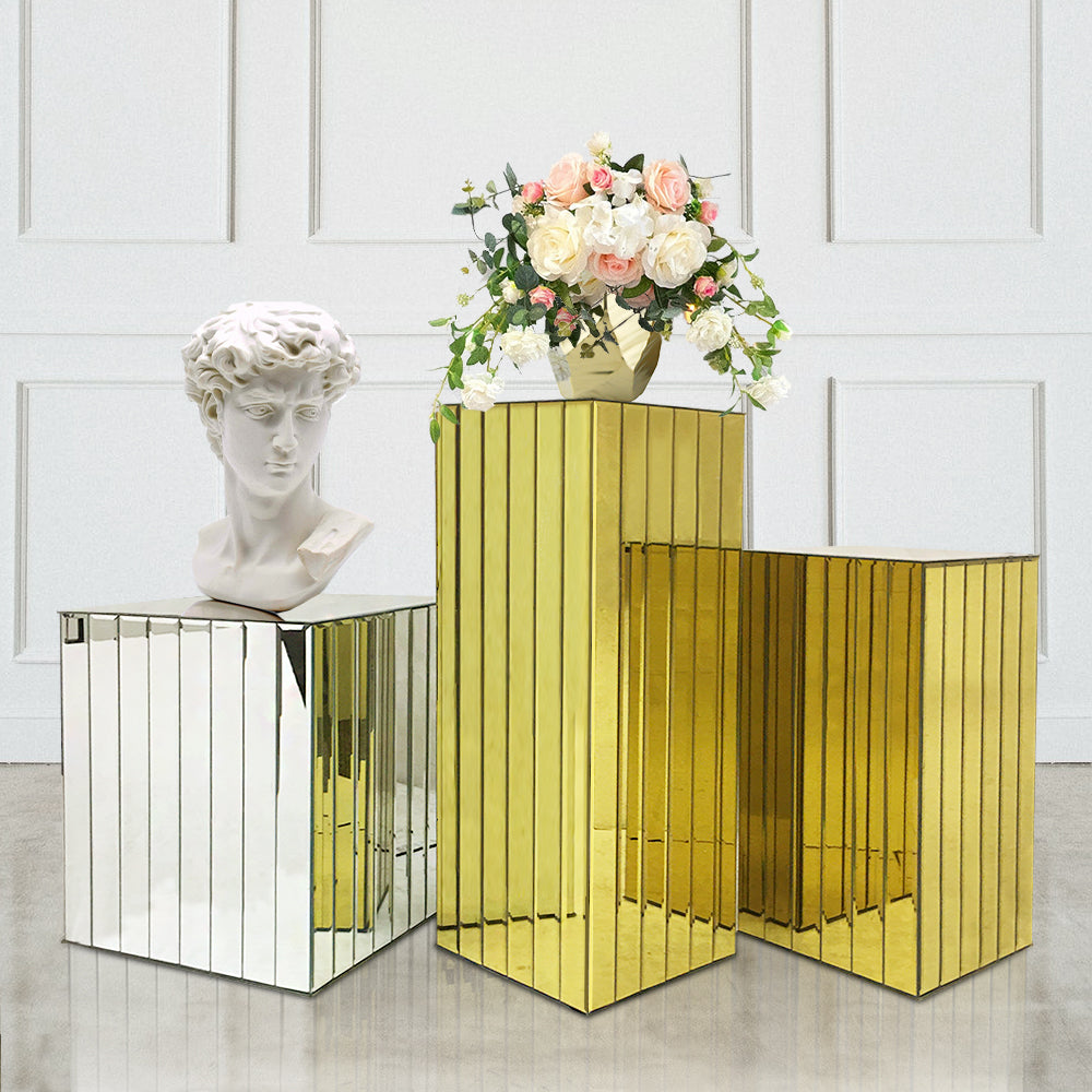 Segmented Mirror Display Block Column / Pedestal | Galore Home: Luxury Home Decor, Elegant Home Furnishings, Stylish Home Accents & Contemporary Home Accessories