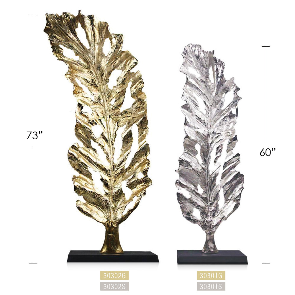 Grand Metal Leaf Sculpture | Galore Home: Luxury Home Decor, Elegant Home Furnishings, Stylish Home Accents & Contemporary Home Accessories