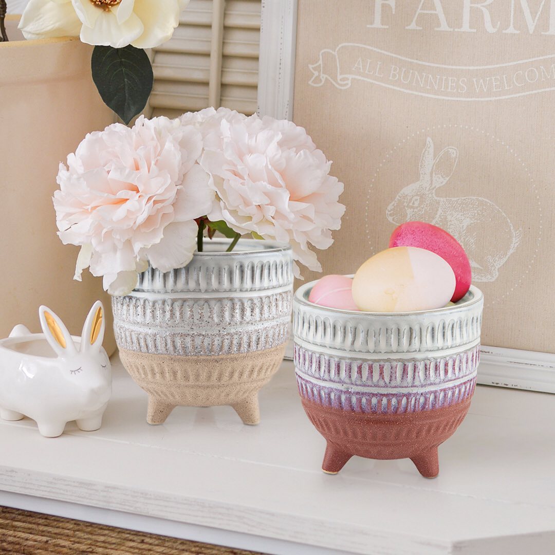 Bohemian Ceramic Pot & Planter | Galore Home: Luxury Home Decor, Elegant Home Furnishings, Stylish Home Accents & Contemporary Home Accessories