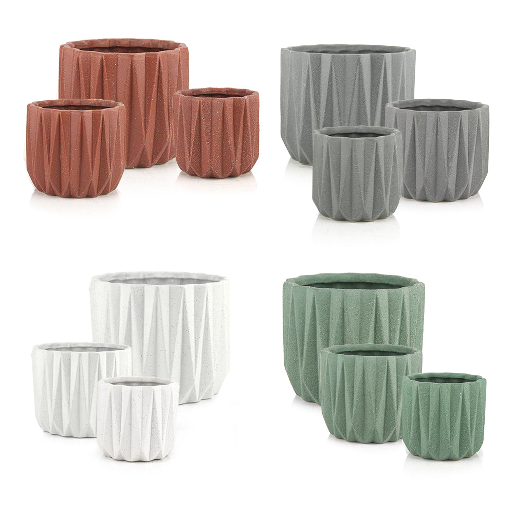 Geometric Ceramic Pot | Galore Home: Luxury Home Decor, Elegant Home Furnishings, Stylish Home Accents & Contemporary Home Accessories