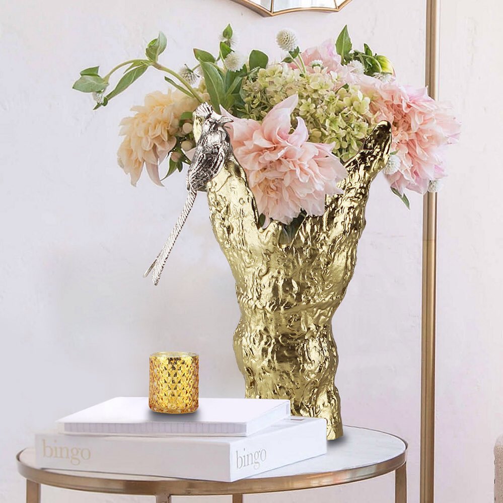 Nickel-Plated Metal Vase | Galore Home: Luxury Home Decor, Elegant Home Furnishings, Stylish Home Accents & Contemporary Home Accessories