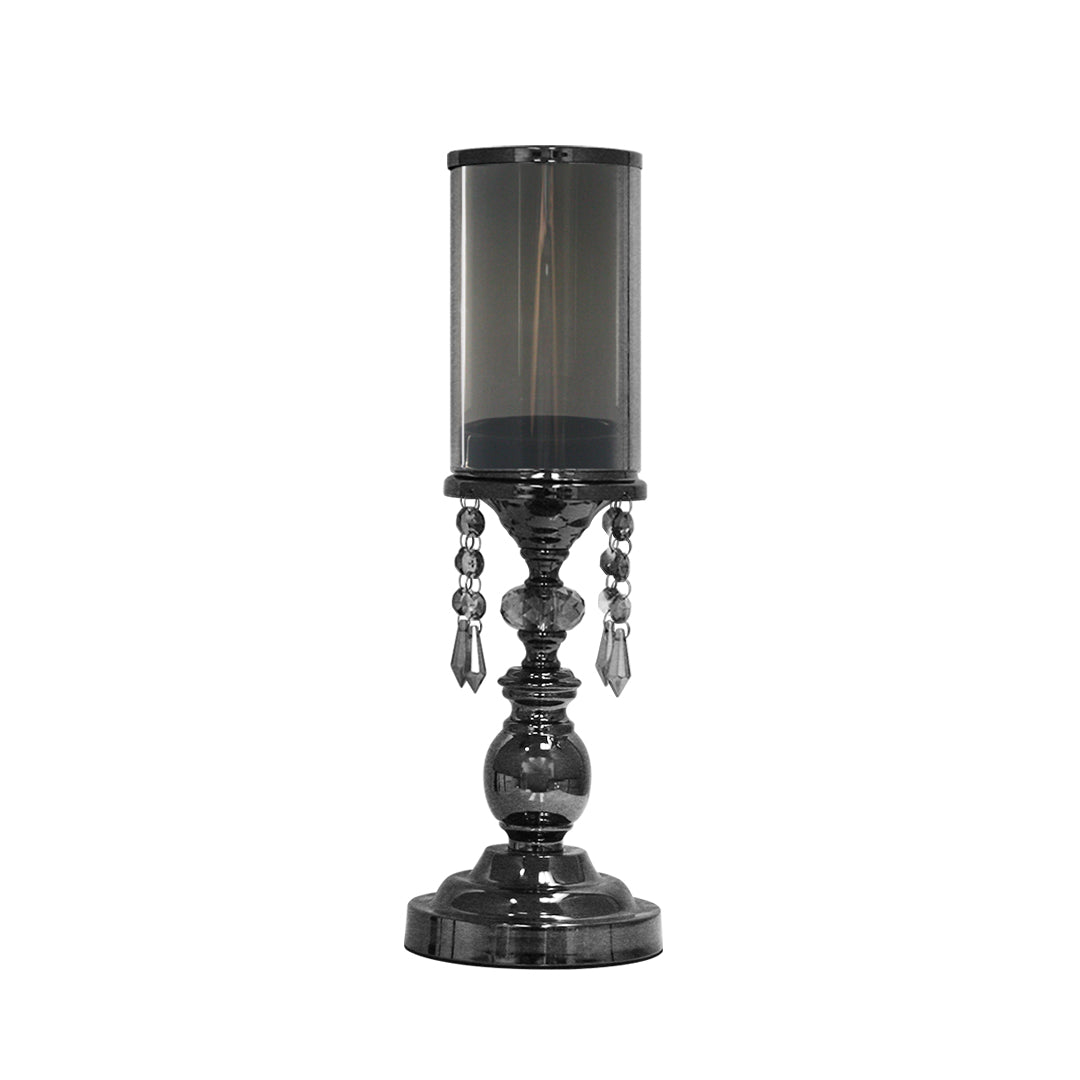 Black Crystal Candle Stand - Galore Home