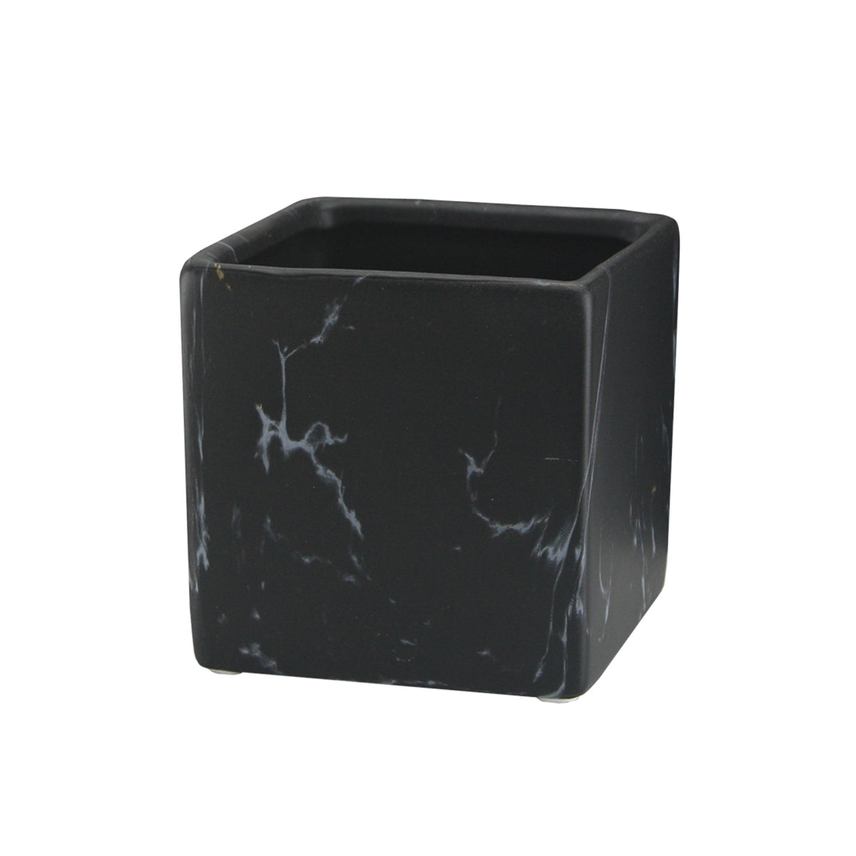 Square Indoor Ceramic Marble Pot | Galore Home: Luxury Home Decor, Elegant Home Furnishings, Stylish Home Accents & Contemporary Home Accessories