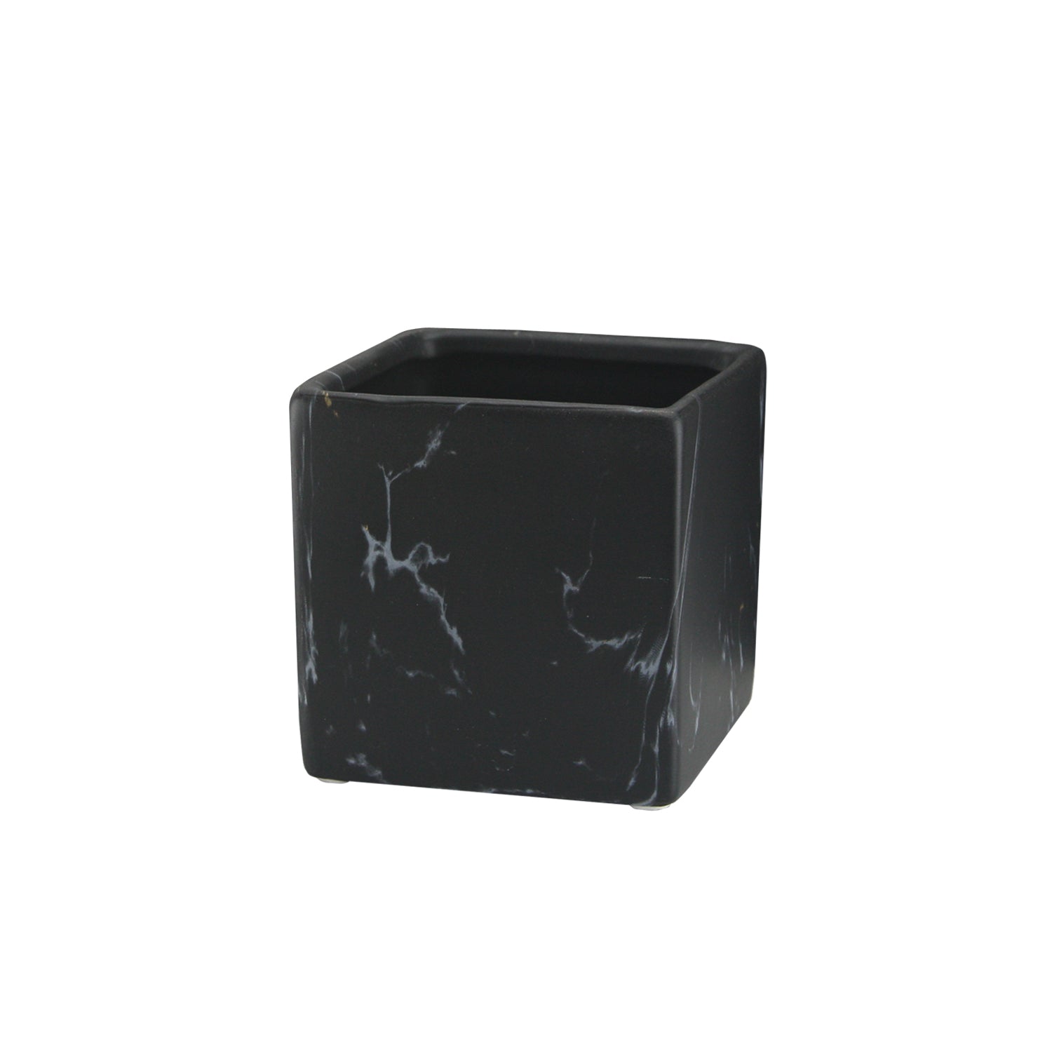 Square Indoor Ceramic Marble Pot | Galore Home: Luxury Home Decor, Elegant Home Furnishings, Stylish Home Accents & Contemporary Home Accessories