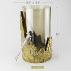 Candle Holder with Glass Hurricane or Vase | Galore Home: Luxury Home Decor, Elegant Home Furnishings, Stylish Home Accents & Contemporary Home Accessories