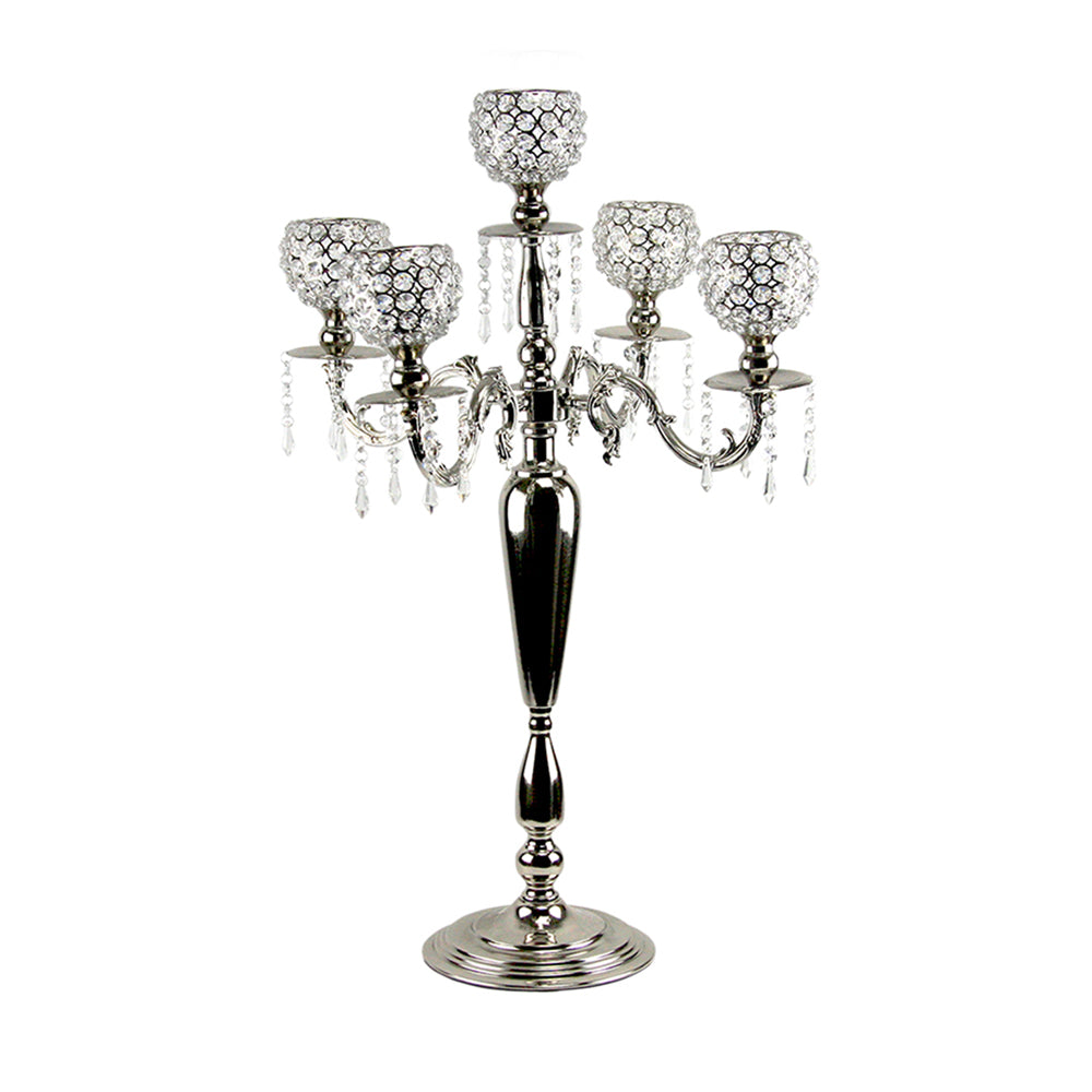 5 Arm Hanging Crystal Candelabra Candle Holder | Galore Home: Luxury Home Decor, Elegant Home Furnishings, Stylish Home Accents & Contemporary Home Accessories