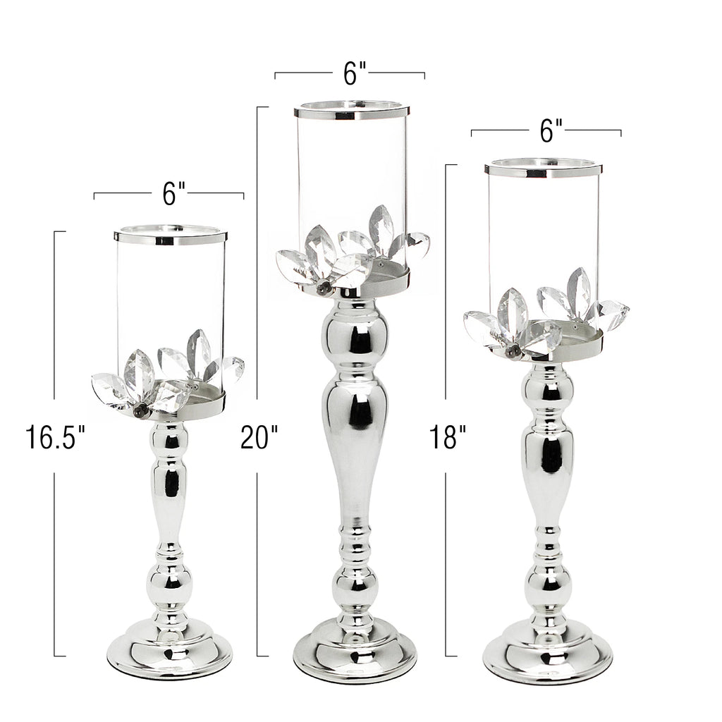 Crystal Pillar Candle Holder | Galore Home: Luxury Home Decor, Elegant Home Furnishings, Stylish Home Accents & Contemporary Home Accessories