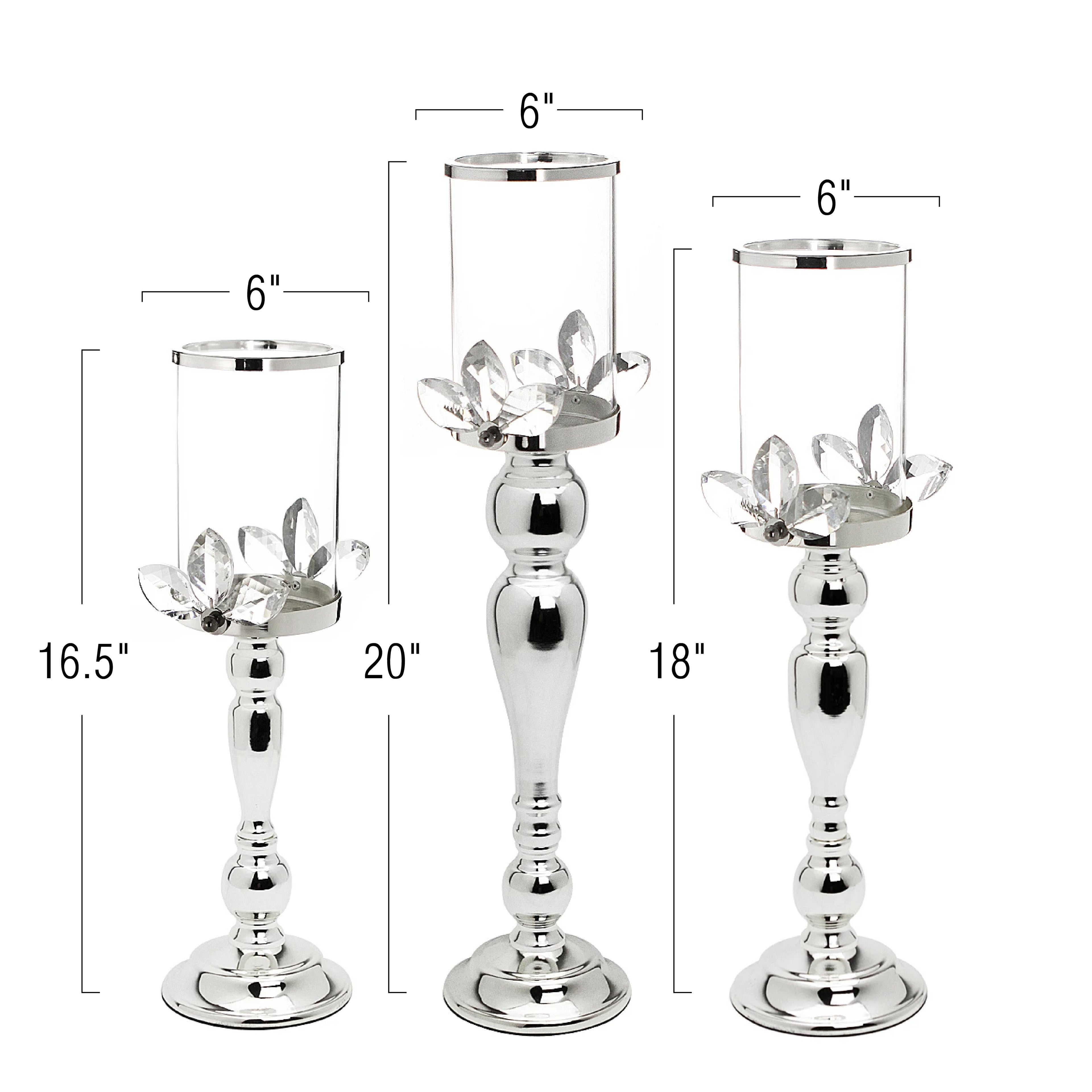 Crystal Pillar Candle Holder | Galore Home: Luxury Home Decor, Elegant Home Furnishings, Stylish Home Accents & Contemporary Home Accessories