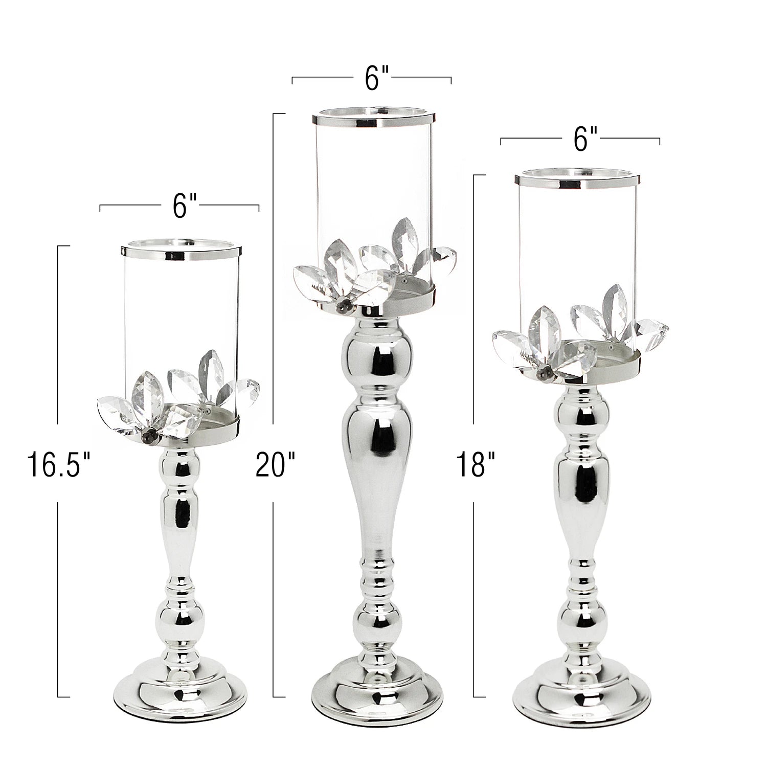 Crystal Pillar Candle Holder | Galore Home: Luxury Home Decor, Elegant Home Furnishings, Stylish Home Accents & Contemporary Home Accessories