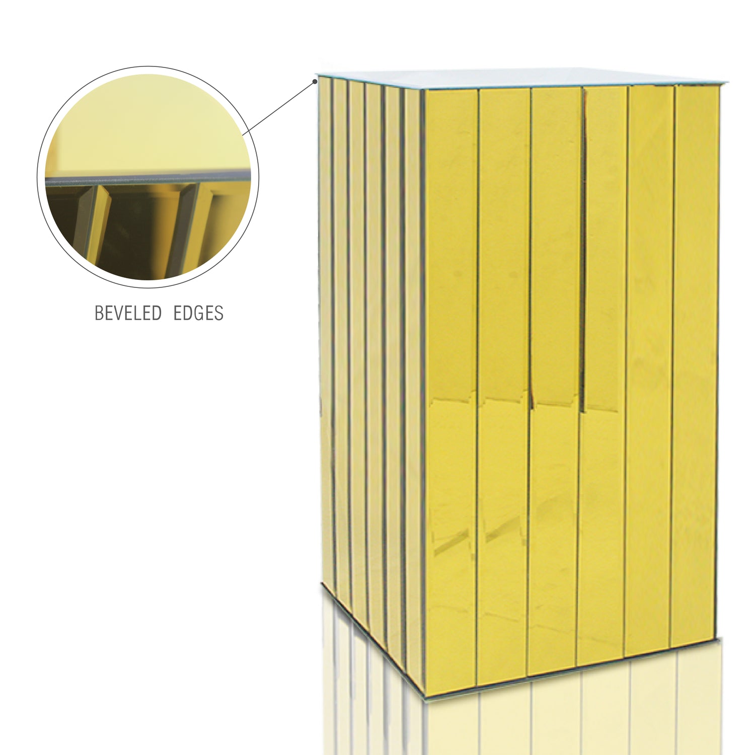 Segmented Mirror Display Block Column / Pedestal | Galore Home: Luxury Home Decor, Elegant Home Furnishings, Stylish Home Accents & Contemporary Home Accessories