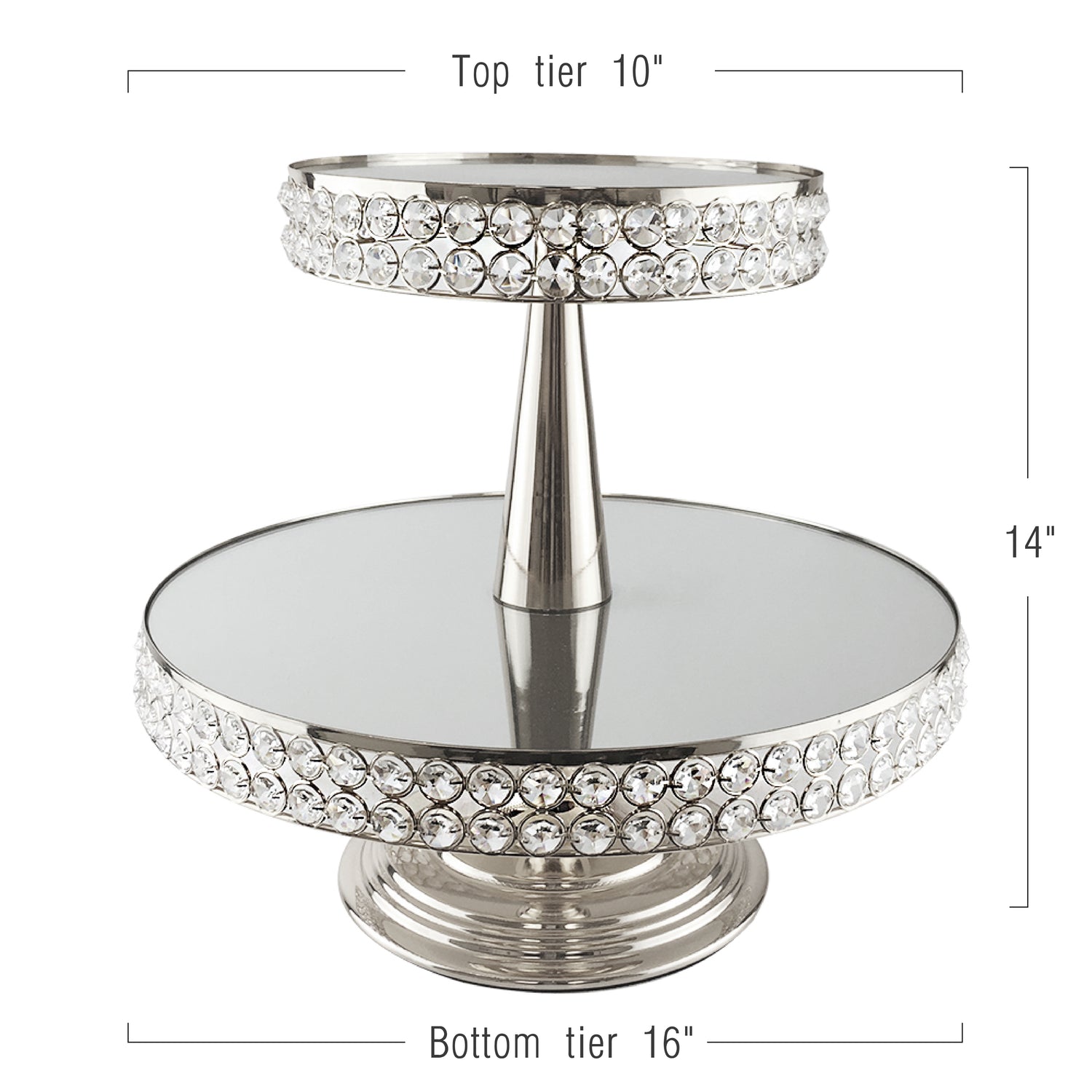 Riser-Silver Beaded Cake Stands 12” - Party Rentals NYC | New York Party  Rentals LLC