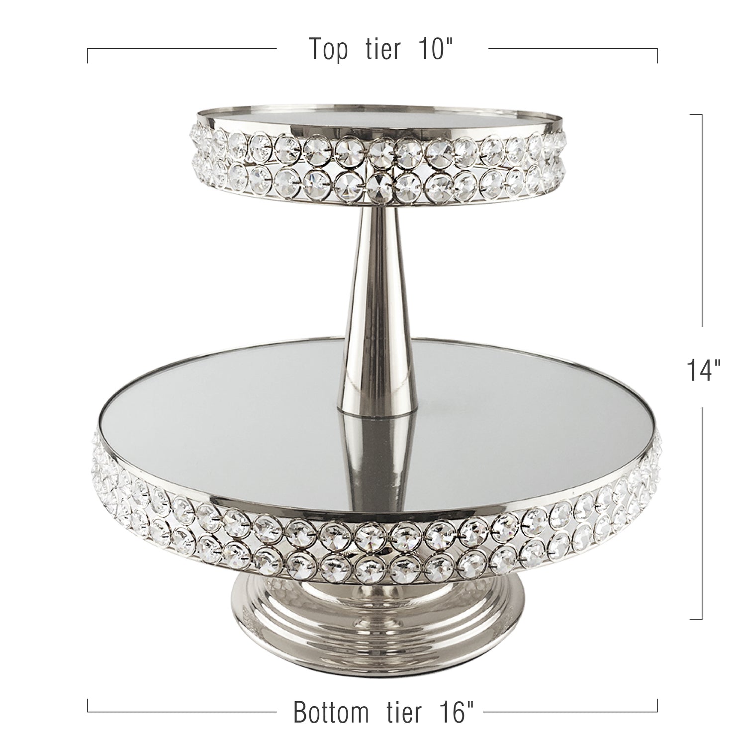 Double Layered Crystal Cake Stand Serving Tray | Galore Home: Luxury Home Decor, Elegant Home Furnishings, Stylish Home Accents & Contemporary Home Accessories