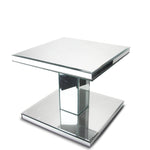 2 Tier Mirror Glass Display Stand