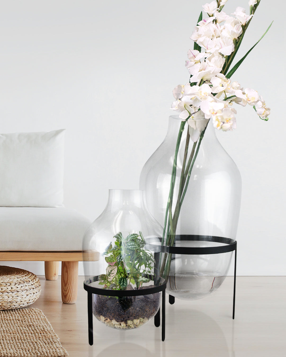 Glass Floor Vase | Galore Home: Luxury Home Decor, Elegant Home Furnishings, Stylish Home Accents & Contemporary Home Accessories