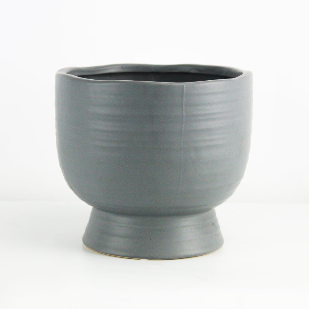 Mid Century Short Ceramic Pot | Galore Home: Luxury Home Decor, Elegant Home Furnishings, Stylish Home Accents & Contemporary Home Accessories