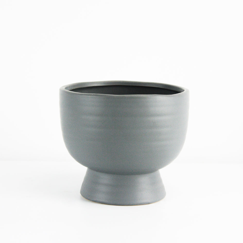 Mid Century Short Ceramic Pot | Galore Home: Luxury Home Decor, Elegant Home Furnishings, Stylish Home Accents & Contemporary Home Accessories