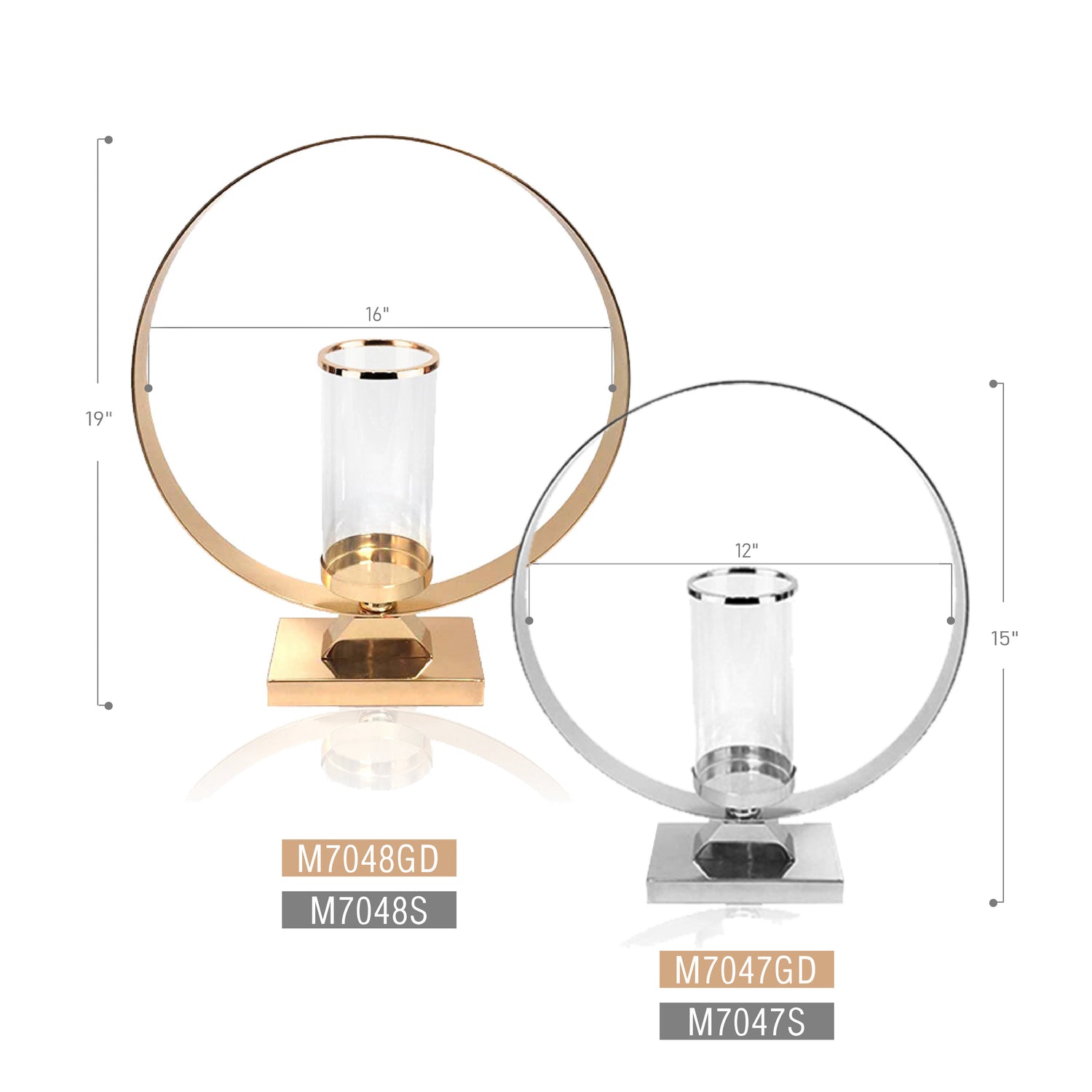Hurricane Candle Holder on Metal Stand | Galore Home: Luxury Home Decor, Elegant Home Furnishings, Stylish Home Accents & Contemporary Home Accessories