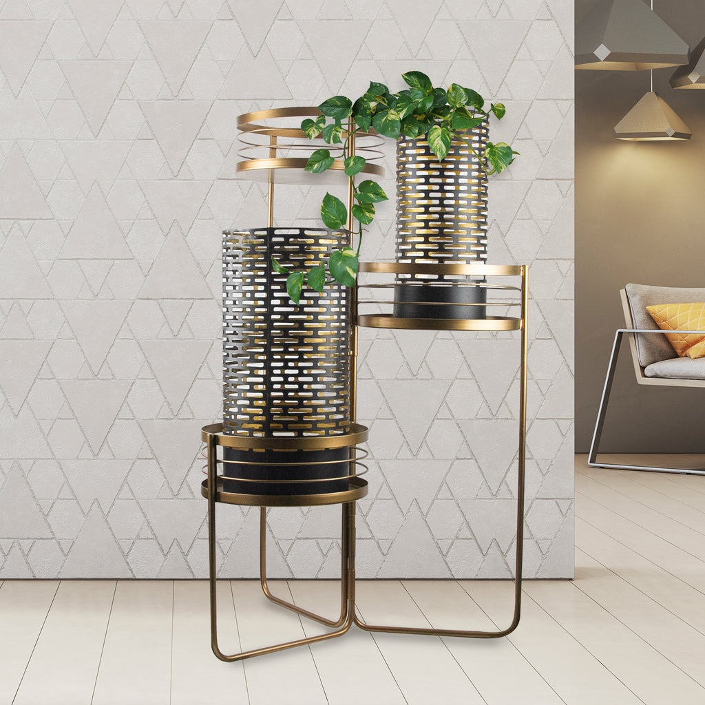 Modern Caged Iron Plant Stand | Galore Home: Luxury Home Decor, Elegant Home Furnishings, Stylish Home Accents & Contemporary Home Accessories