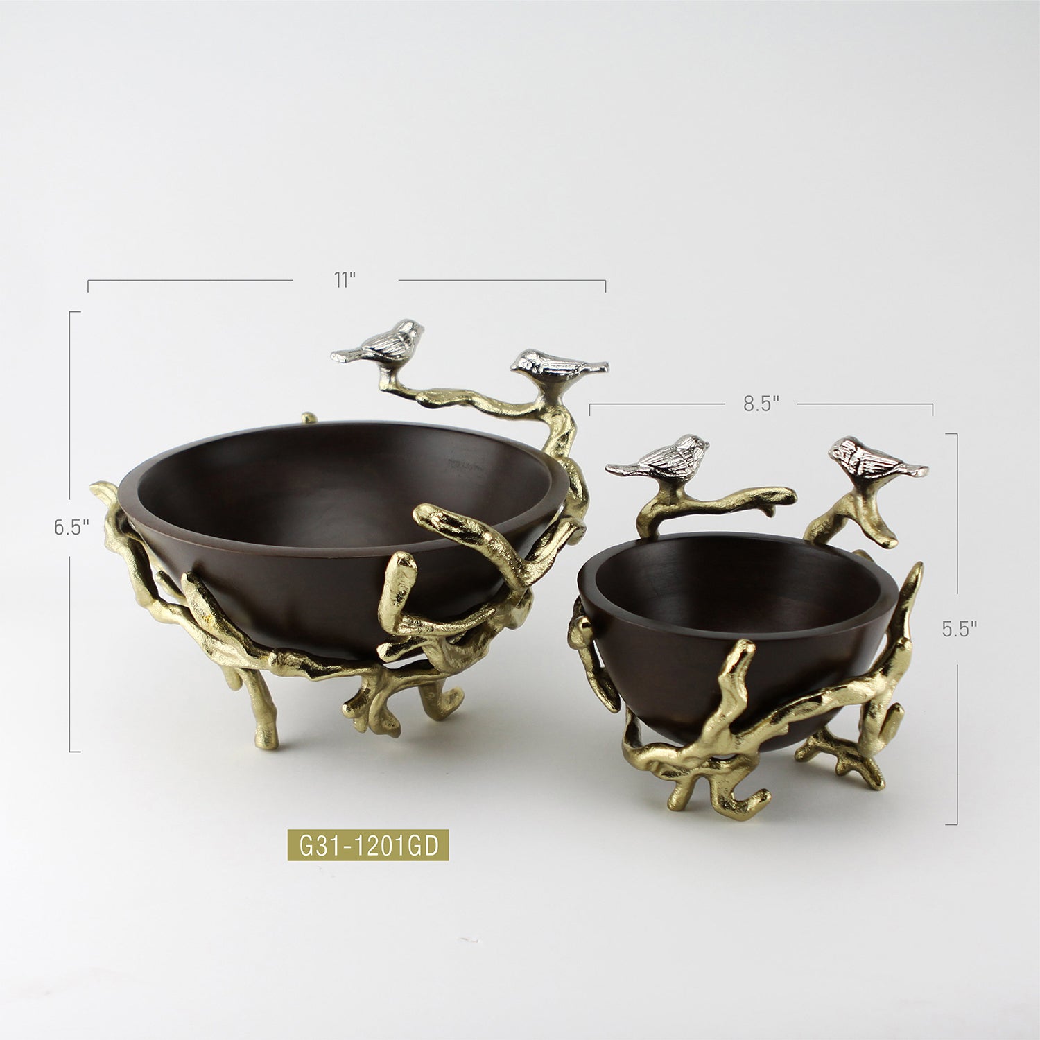 Wood Bowl on Metal Stand | Galore Home: Luxury Home Decor, Elegant Home Furnishings, Stylish Home Accents & Contemporary Home Accessories