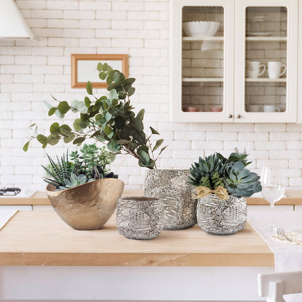 Fossil Ceramic Pot | Galore Home: Luxury Home Decor, Elegant Home Furnishings, Stylish Home Accents & Contemporary Home Accessories