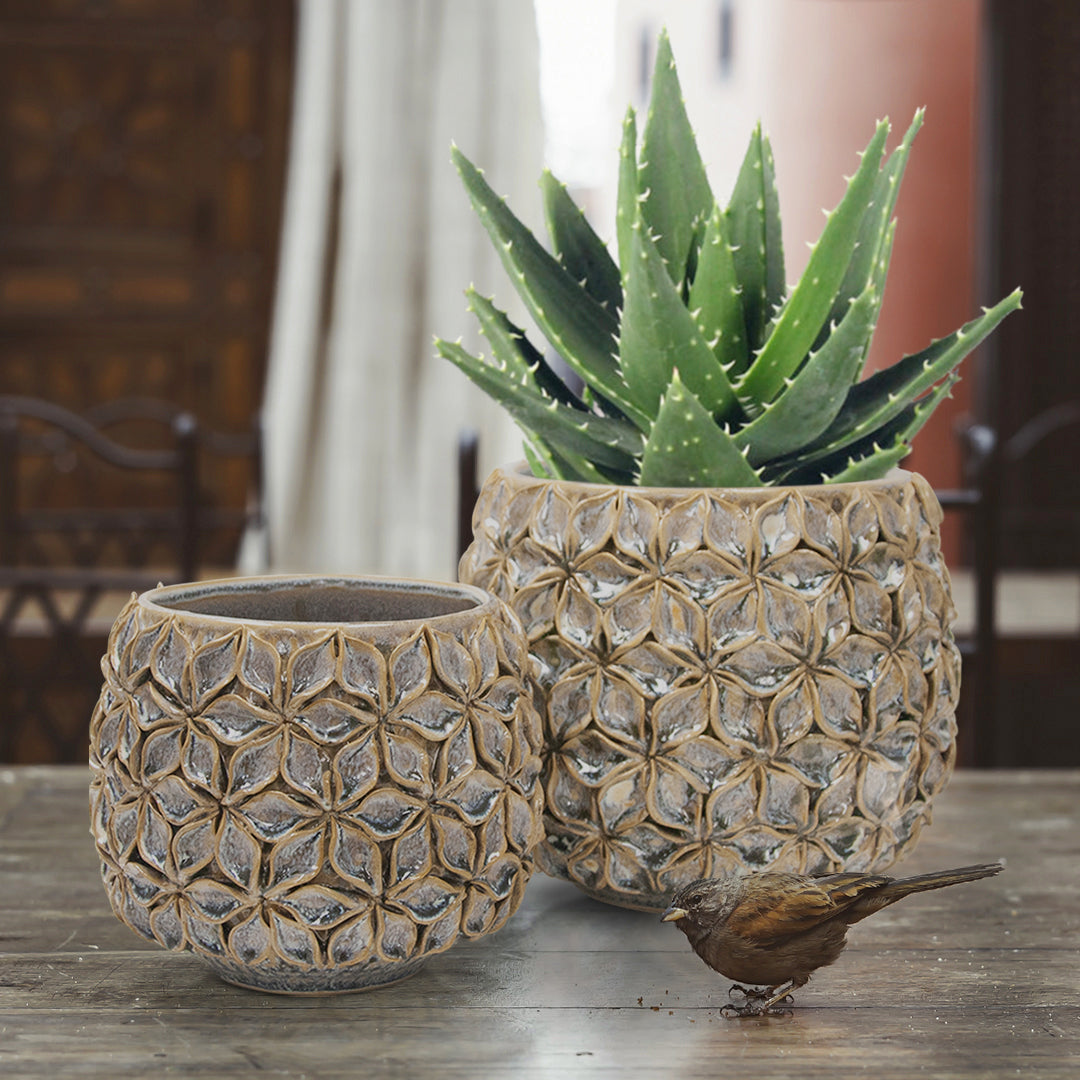 Lotus Ceramic Planter | Galore Home: Luxury Home Decor, Elegant Home Furnishings, Stylish Home Accents & Contemporary Home Accessories
