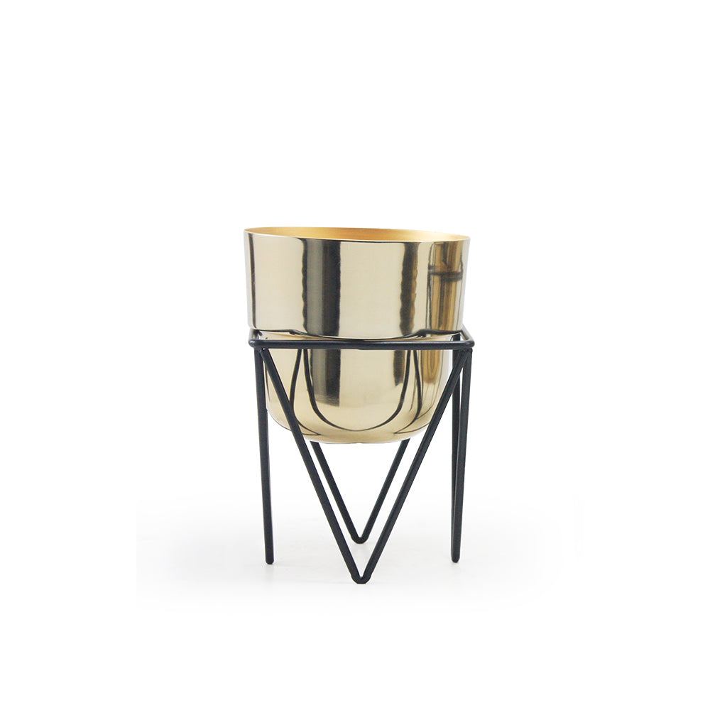 Jigsaw Metal Planter with Stand | Galore Home: Luxury Home Decor, Elegant Home Furnishings, Stylish Home Accents & Contemporary Home Accessories
