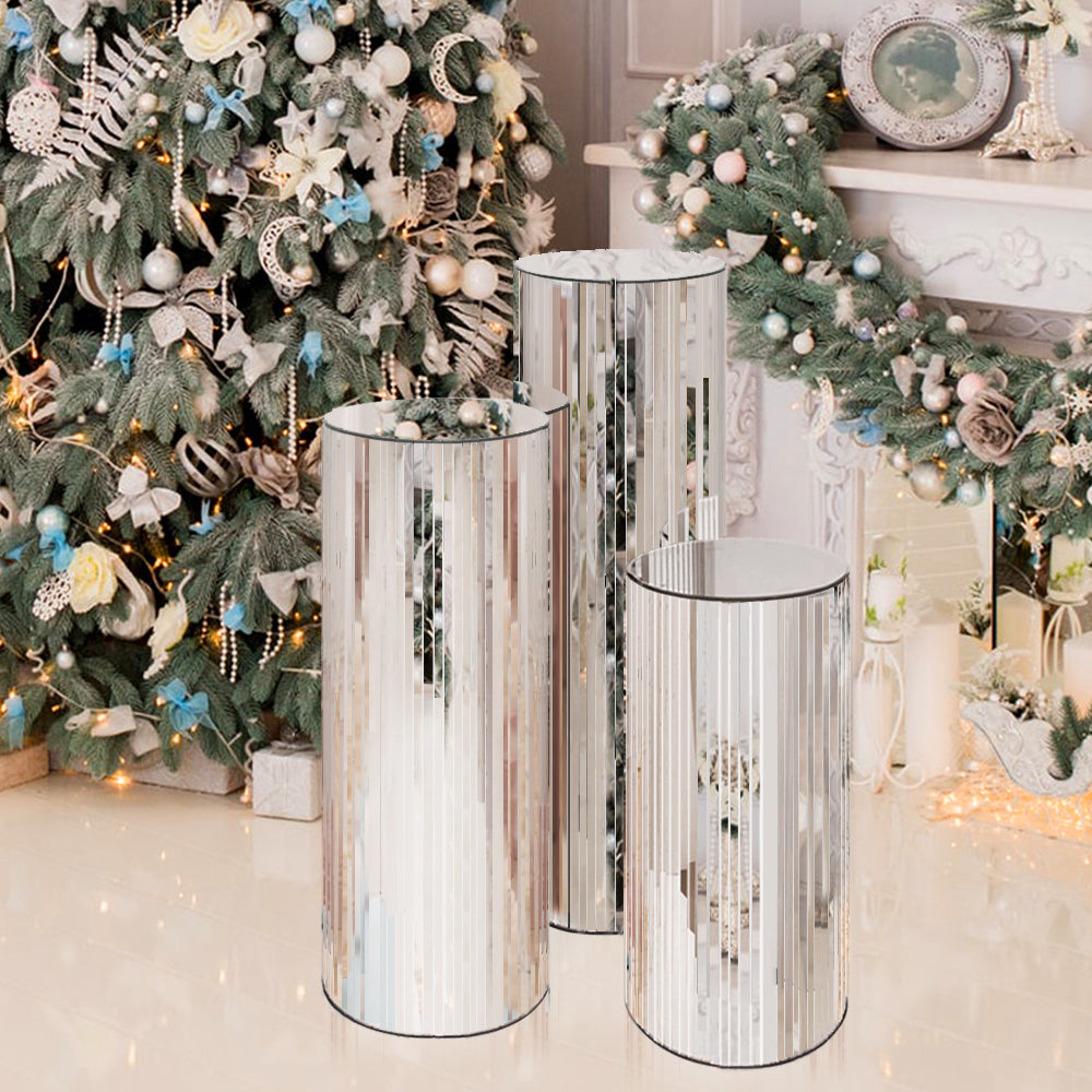 Mirrored Cylindrical Display Column/Pedestal | Galore Home: Luxury Home Decor, Elegant Home Furnishings, Stylish Home Accents & Contemporary Home Accessories