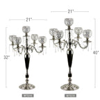 5 Arm Hanging Crystal Candelabra Candle Holder | Galore Home: Luxury Home Decor, Elegant Home Furnishings, Stylish Home Accents & Contemporary Home Accessories