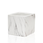 Square Indoor Ceramic Marble Pot | Galore Home: Luxury Home Decor, Elegant Home Furnishings, Stylish Home Accents & Contemporary Home Accessories