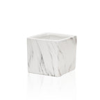 Square Indoor Ceramic Marble Pot | Galore Home: Luxury Home Decor, Elegant Home Furnishings, Stylish Home Accents & Contemporary Home Accessories
