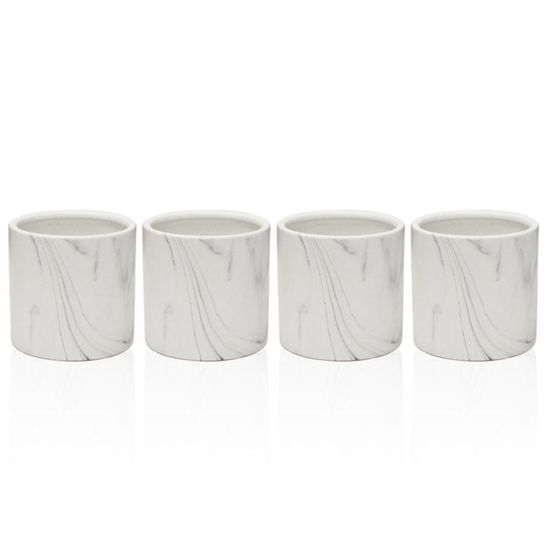 Round Indoor Ceramic Marble Pot | Galore Home: Luxury Home Decor, Elegant Home Furnishings, Stylish Home Accents & Contemporary Home Accessories