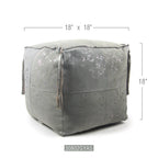 Metallic Dappled Ottoman / Pouf / Foot Rest | Galore Home: Luxury Home Decor, Elegant Home Furnishings, Stylish Home Accents & Contemporary Home Accessories