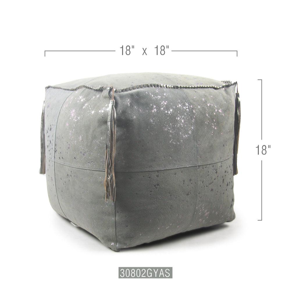 Metallic Dappled Ottoman / Pouf / Foot Rest | Galore Home: Luxury Home Decor, Elegant Home Furnishings, Stylish Home Accents & Contemporary Home Accessories