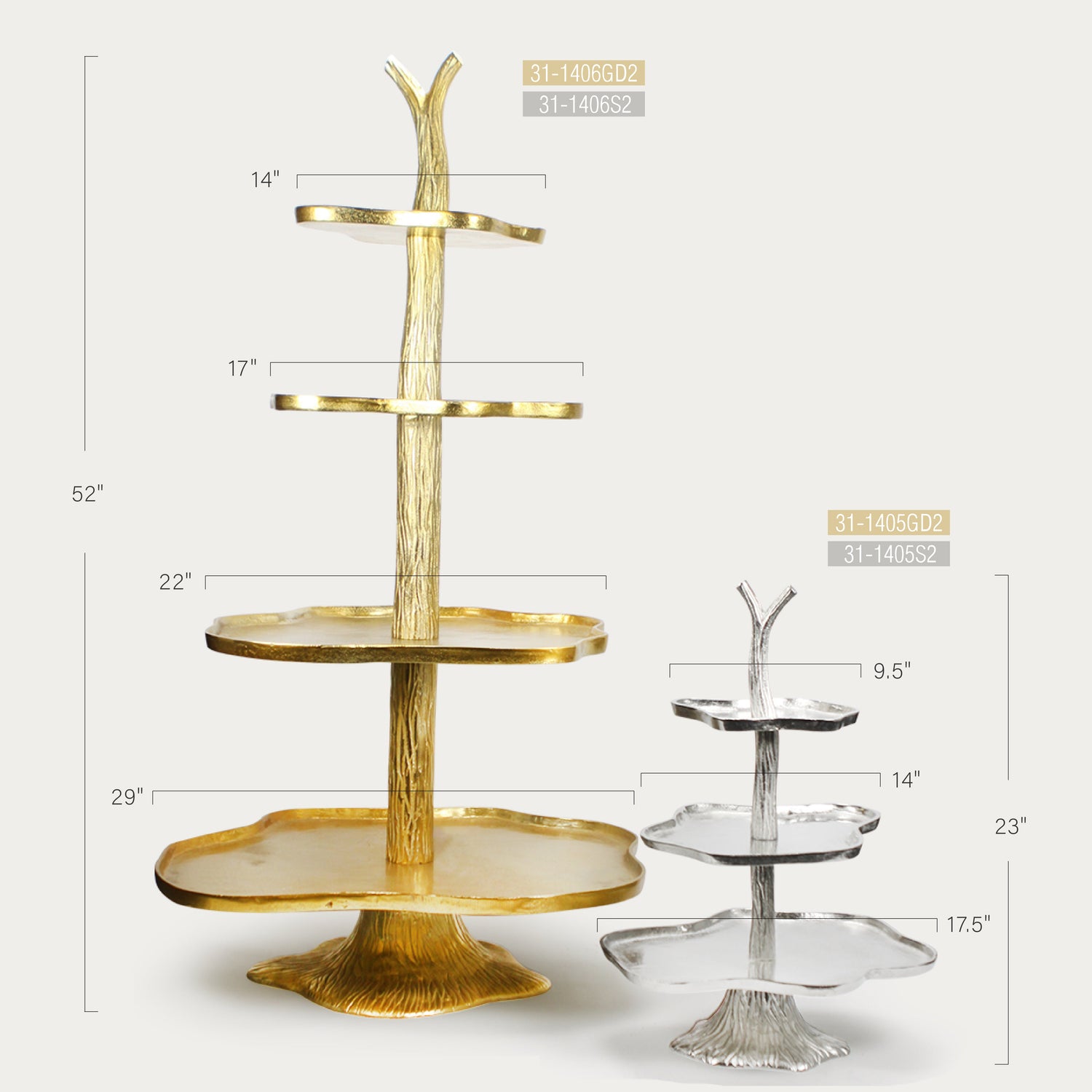 Tiered Cake Stand Serving Tray | Galore Home: Luxury Home Decor, Elegant Home Furnishings, Stylish Home Accents & Contemporary Home Accessories
