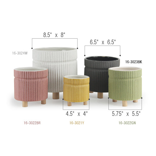 Ridged Tripod Pot | Galore Home: Luxury Home Decor, Elegant Home Furnishings, Stylish Home Accents & Contemporary Home Accessories
