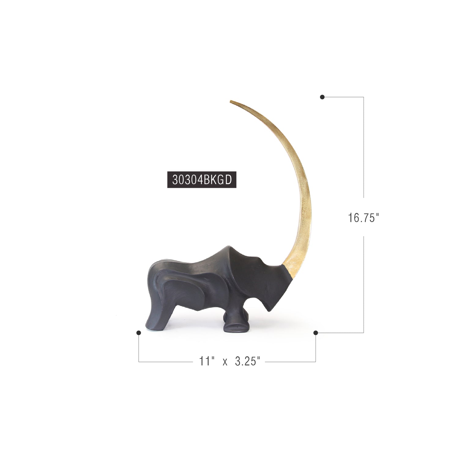 Crescent Rhino Figurine | Galore Home: Luxury Home Decor, Elegant Home Furnishings, Stylish Home Accents & Contemporary Home Accessories