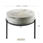 Frosted Leather Side Table | Galore Home: Luxury Home Decor, Elegant Home Furnishings, Stylish Home Accents & Contemporary Home Accessories