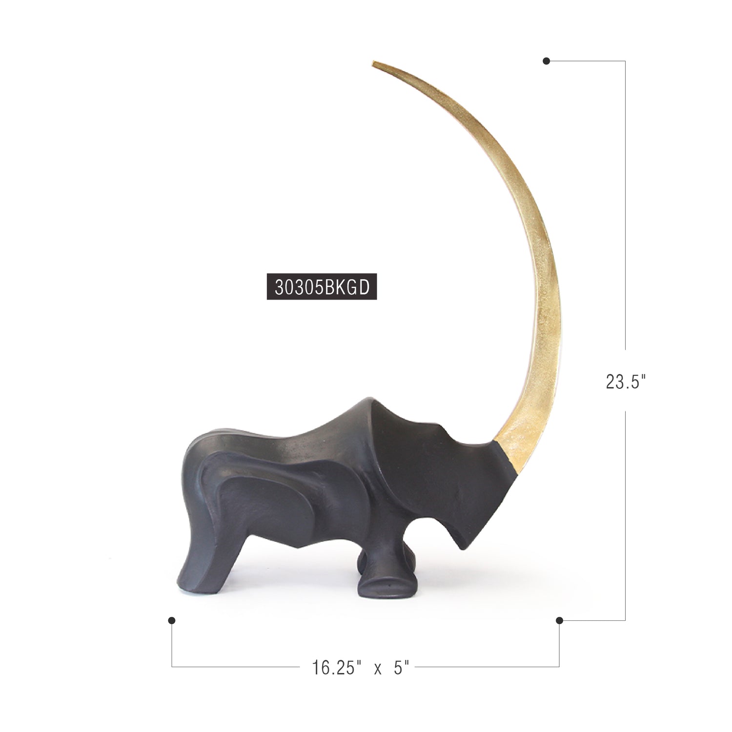 Crescent Rhino Figurine | Galore Home: Luxury Home Decor, Elegant Home Furnishings, Stylish Home Accents & Contemporary Home Accessories