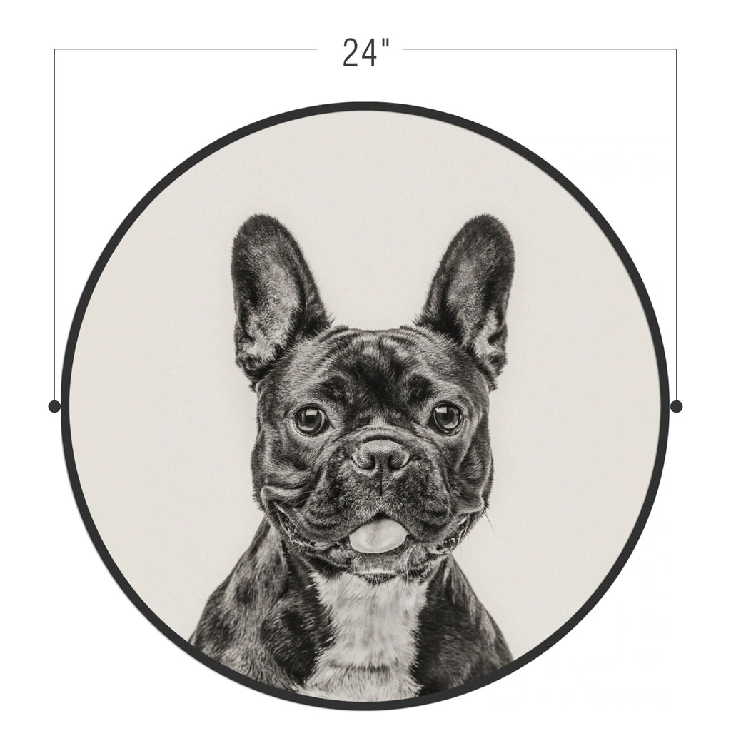 Circular (Round) Wall Art / Wall Decor - French Bulldog | Galore Home: Luxury Home Decor, Elegant Home Furnishings, Stylish Home Accents & Contemporary Home Accessories