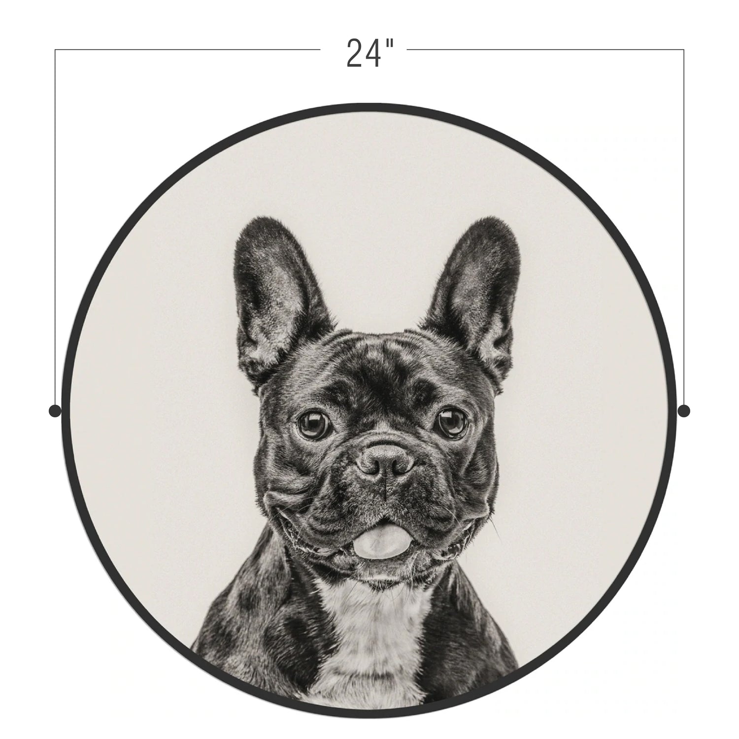Circular (Round) Wall Art / Wall Decor - French Bulldog | Galore Home: Luxury Home Decor, Elegant Home Furnishings, Stylish Home Accents & Contemporary Home Accessories