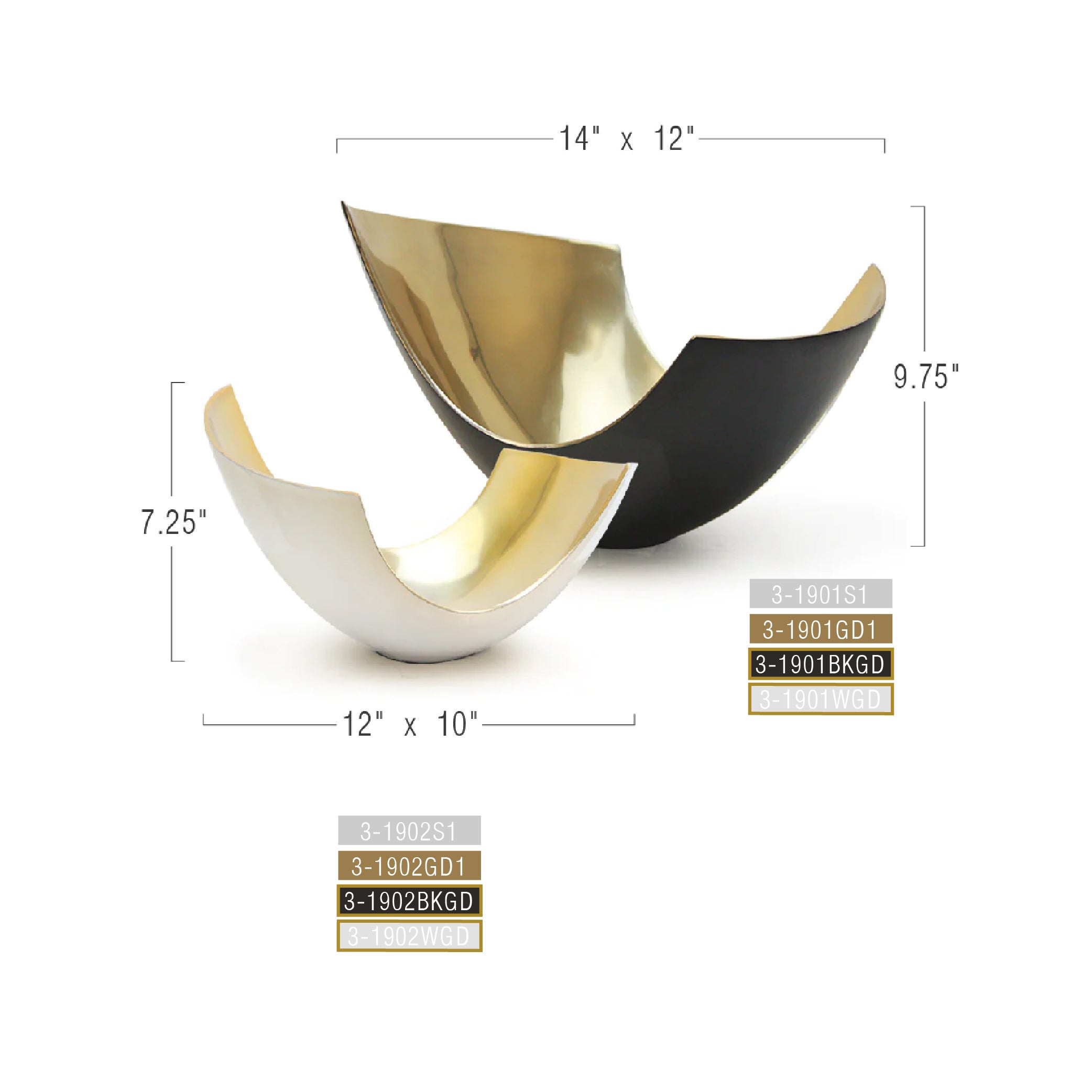 Metal Curve Vase | Galore Home: Luxury Home Decor, Elegant Home Furnishings, Stylish Home Accents & Contemporary Home Accessories