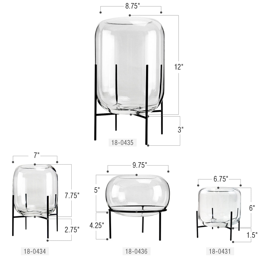 Mousseaux Glass Terrarium Vase | Galore Home: Luxury Home Decor, Elegant Home Furnishings, Stylish Home Accents & Contemporary Home Accessories
