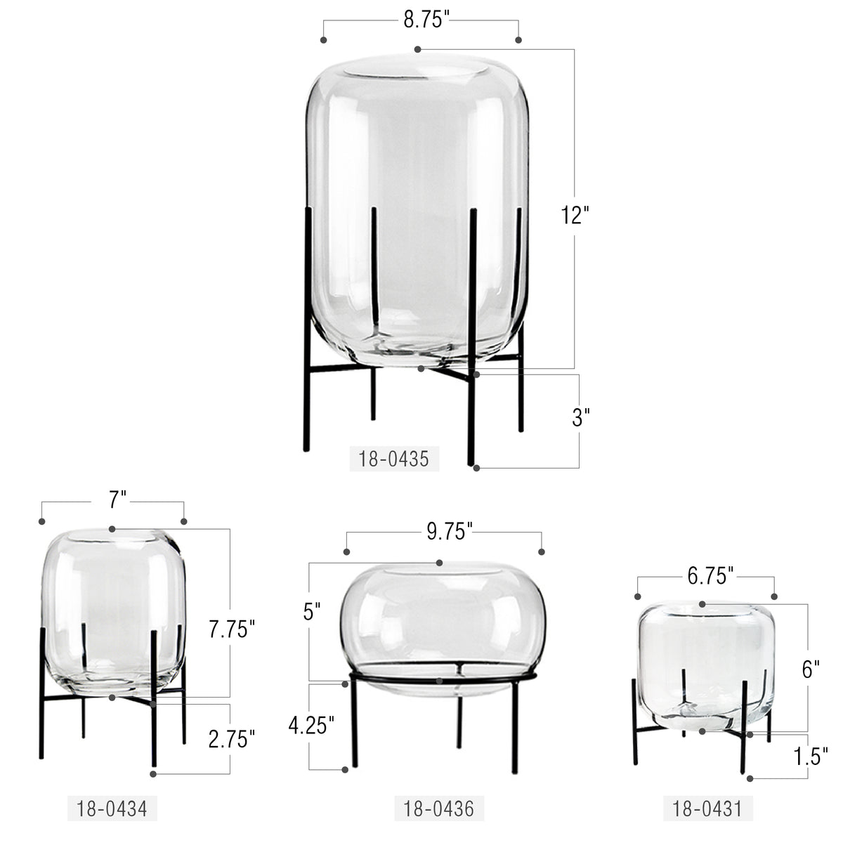 Mousseaux Glass Terrarium Vase | Galore Home: Luxury Home Decor, Elegant Home Furnishings, Stylish Home Accents & Contemporary Home Accessories