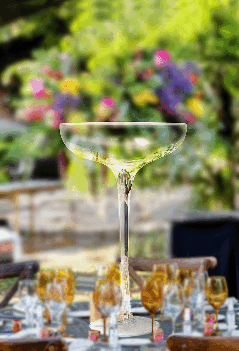 Giant Champagne Saucer Glass Vase