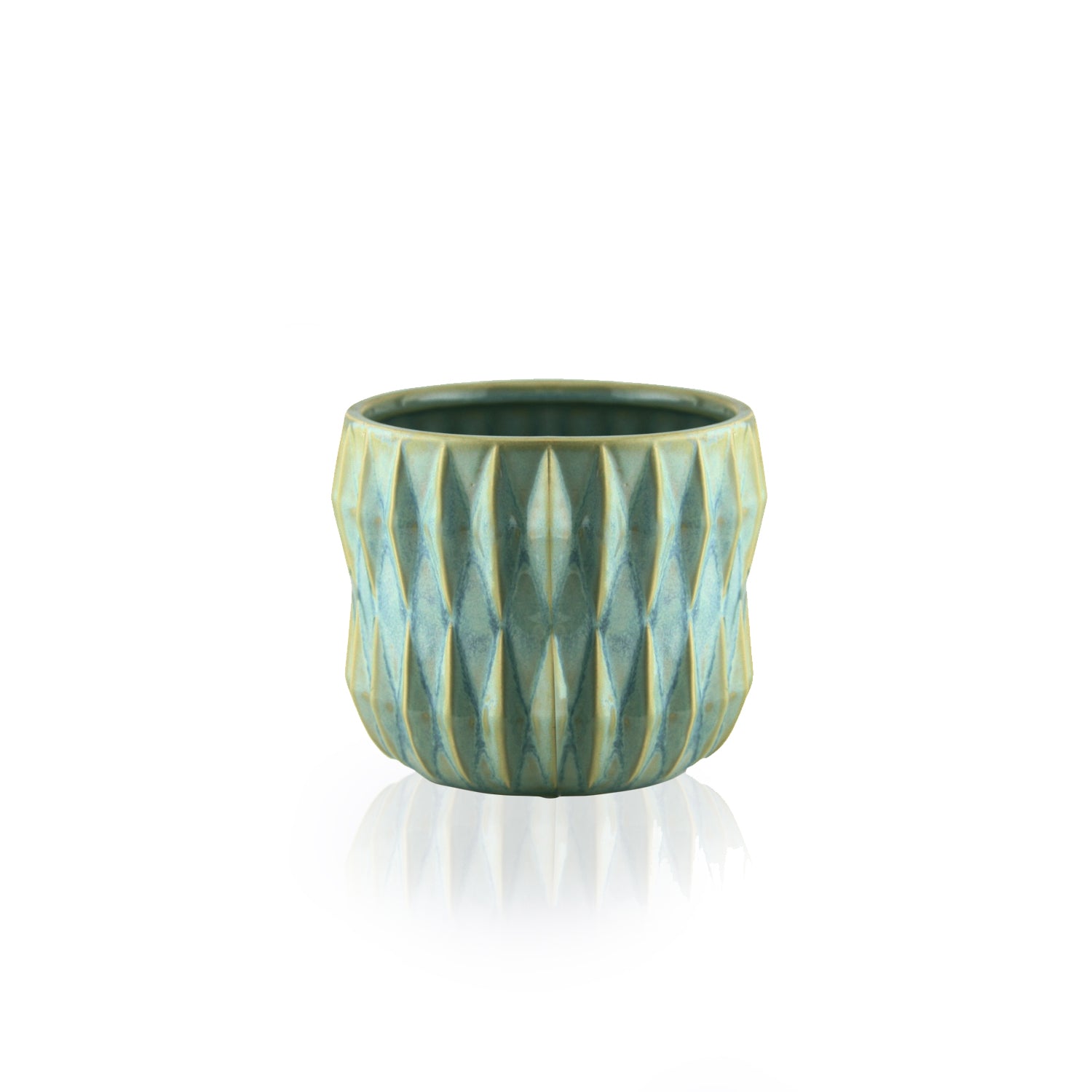 Ribbed Ceramic Pot