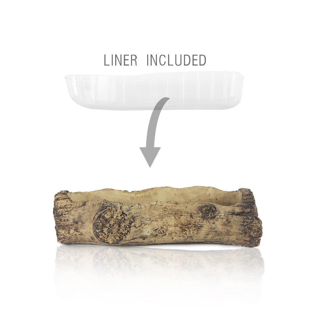 Ceramic Log Planter | Galore Home: Luxury Home Decor, Elegant Home Furnishings, Stylish Home Accents & Contemporary Home Accessories
