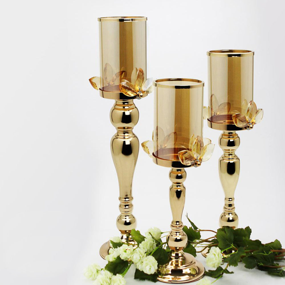 Crystal Pillar Candle Holder | Galore Home: Luxury Home Decor, Elegant Home Furnishings, Stylish Home Accents & Contemporary Home Accessories