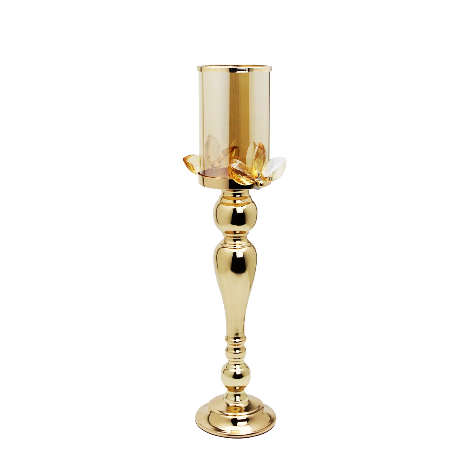 Crystal Pillar Candle Holder | Galore Home: Luxury Home Decor, Elegant Home Furnishings, Stylish Home Accents & Contemporary Home Accessories