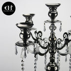 40" 5-Arm Black Crystal Candelabra Candle Holder | Galore Home: Luxury Home Decor, Elegant Home Furnishings, Stylish Home Accents & Contemporary Home Accessories
